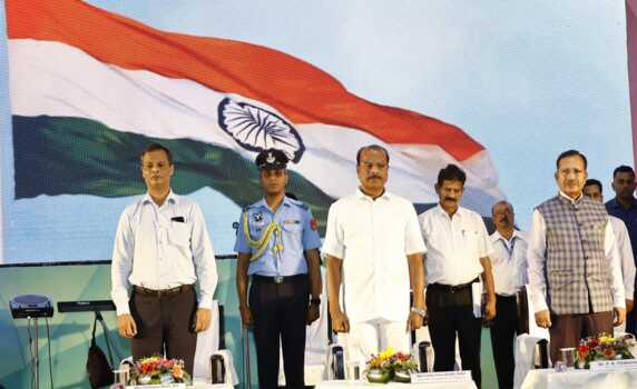 Tripura Governor Indrasena Reddy Nallu during a programme in Agartala.